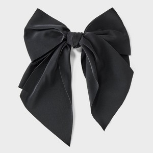Floral Bow Hair Barrette - Wild Fable™ Black - 1 of 3