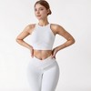 Anna-Kaci Active Women's High Neck Racerback Sports Crop Top with Seamless Compression Fit - 4 of 4