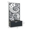 Aghana Digitals Metal Garden Planter with Snail-Cut Privacy Trellis, 8 Gallon Capacity, - 3 of 4