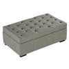 Whisen 49.6" Convertible Ottoman Sleeper Sofa Bed with Memory Mattress - Space-Saving Tufted Design for Small Living Rooms - 2 of 4