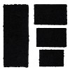 Bell Flower Collection Tufted Bath Rugs, Extra Soft and Absorbent, Non-Slip Bath Mats, Machine Washable Bathroom Mats, 4 Pcs Set with Runner, Black - 2 of 4