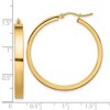 Black Bow Jewelry 4mm, 14k Yellow Gold Polished Round Hoop Earrings, 35mm (1 3/8 Inch) - 4 of 4