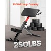 VEVOR Roman Chair Hyperextension Bench, 250 lbs Adjustable & Foldable Extension Machine, Multi-Function Exercise Equipment for Glute, Black - 4 of 4