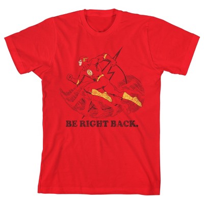 The Flash Be Right Back Youth Red Graphic Tee