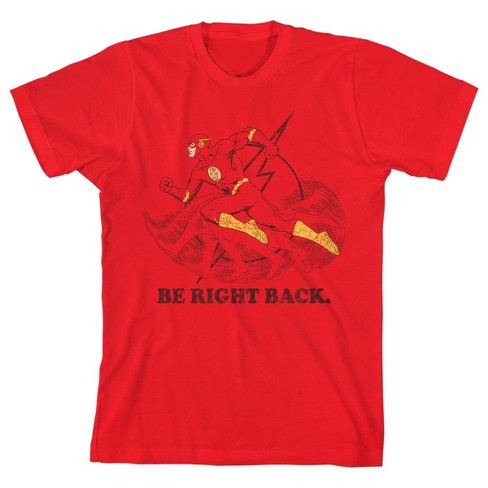 The Flash Be Right Back Youth Red Graphic Tee : Target