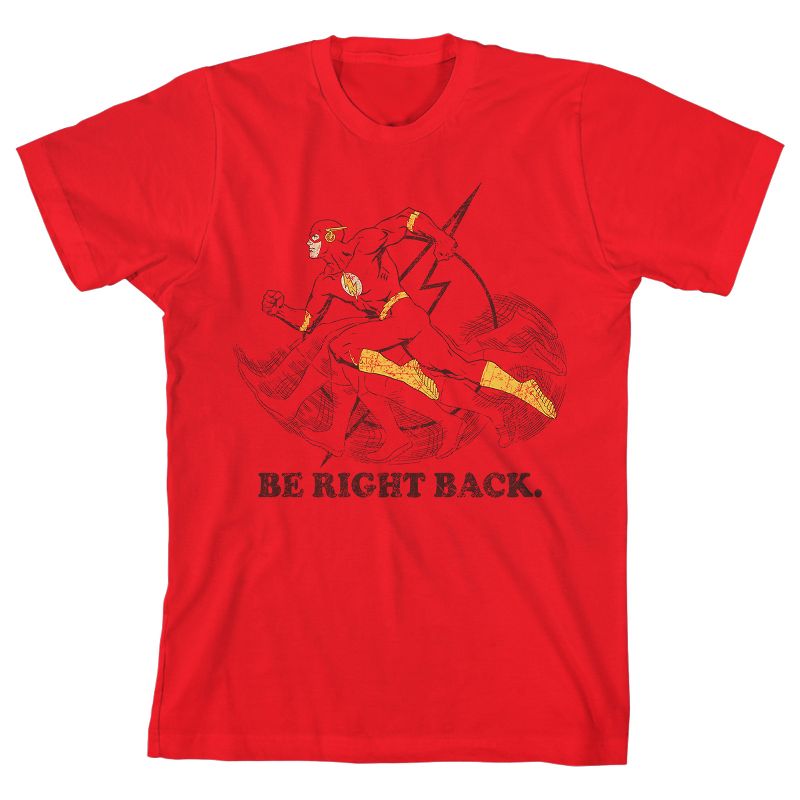 The Flash Be Right Back Youth Red Graphic Tee, 1 of 4