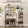 Buffet Sideboard Cabinet, Wooden Storage Cabinet with Glass Doors, Two Metal Handle, Storage Cabinet with Adjustable Shelves - 4 of 4