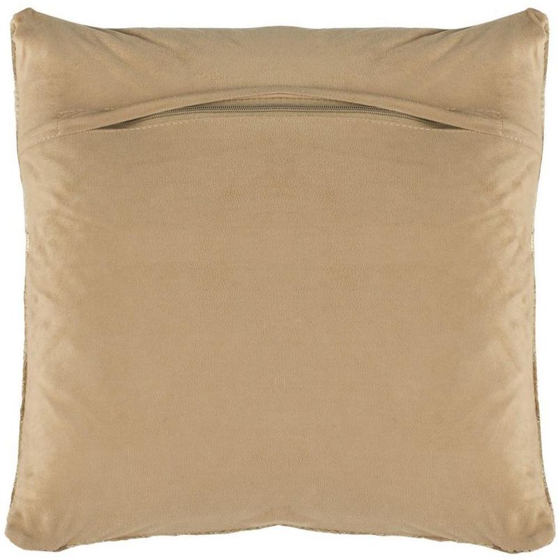 Latta Metallic Cowhide Pillow - Beige/Gold - 20" x 20" - Safavieh ., 3 of 4