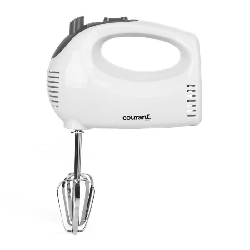 Courant 150W 5-Speed Hand Mixer with 2-Speed Hand blender and measuring Cup, White, 2 of 6