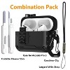 Nakedcellphone MagnaFlip Combo for Apple Airpods Pro 3 - Rugged Magnetic Case + Lanyard + Cleaning Kit + Carabiner Clip (Compatible with MagSafe) - 2 of 4