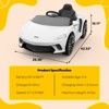 Black 12V Licensed Kids Ride On Car With Remote Control Hydraulic Doors Led Headlights Sound System And Dual Motors For Ages 3 To 6 Black - 2 of 4