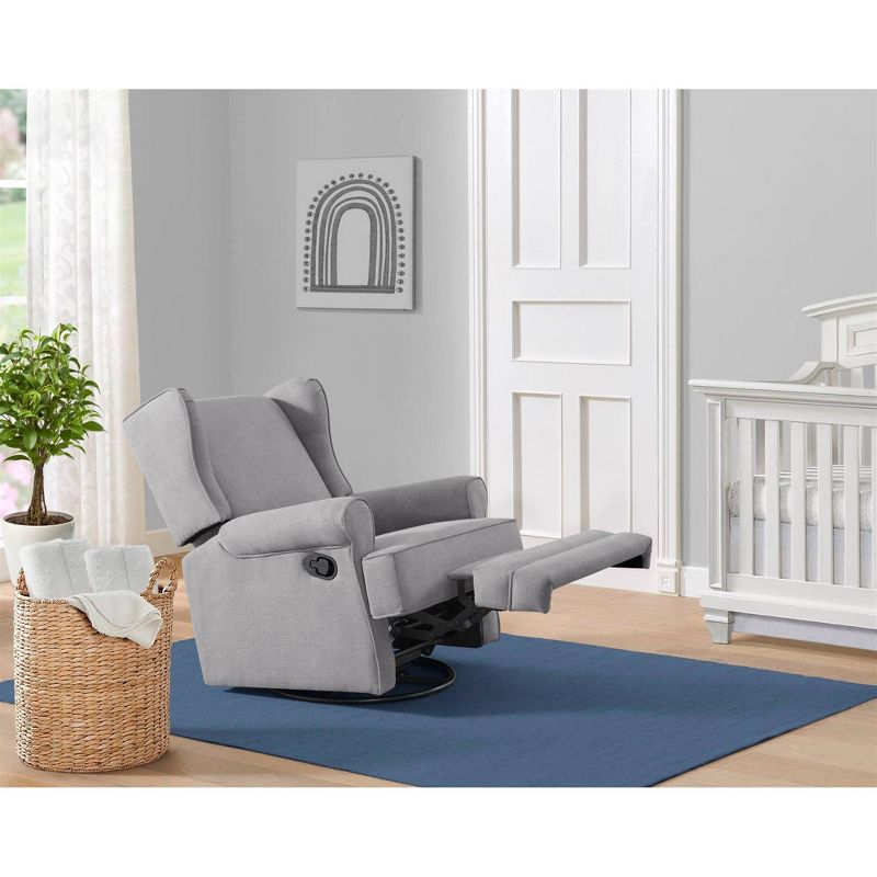 Oxford Baby Teegan Nursery Swivel Glider Recliner Chair, 4 of 9