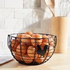 Juvale Wire Table Decor for Eggs, Farmhouse Kitchen Organizer (Black, 8.2 x 8.2 x 4.9 In) - 2 of 4