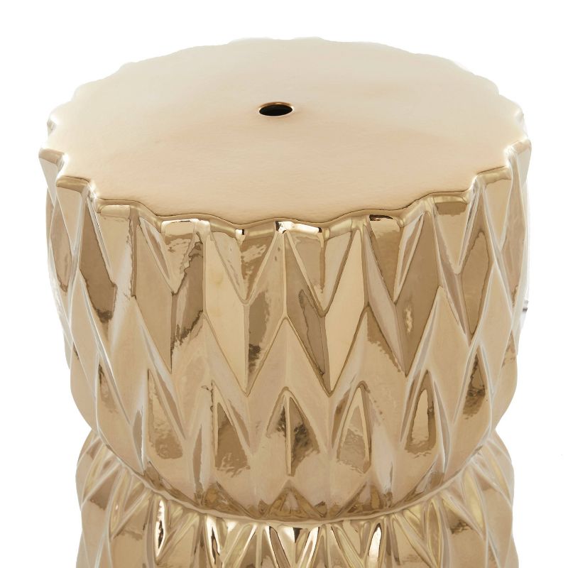 Glam Ceramic Faceted Accent Table - Olivia & May, 6 of 14
