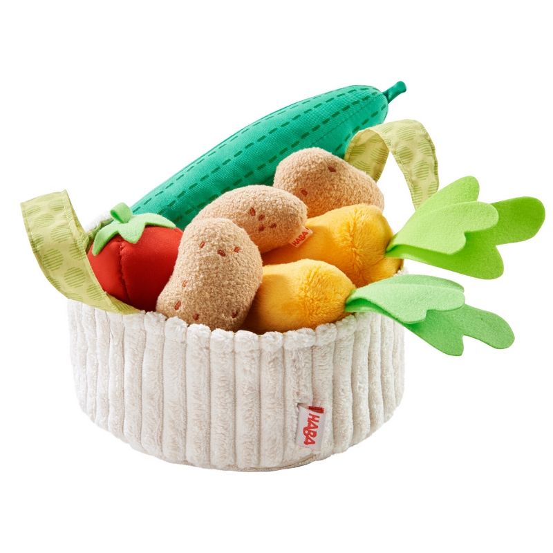 HABA Biofino Vegetable Basket - Soft Plush Pretend Play Food, 1 of 9