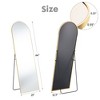 ALEXOUN Free Standing Full Length Floor Mirror,with Stand Aluminum Alloy Thin Frame,for Living Room Bedroom Cloakroom - 3 of 4