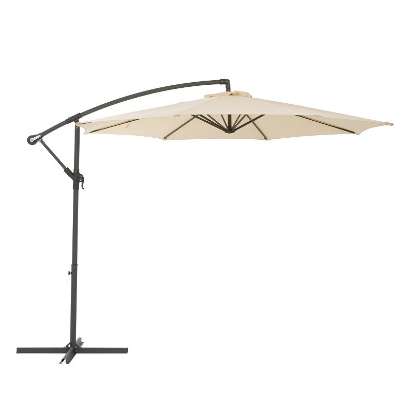9.5' UV Resistant Offset Tilting Cantilever Patio Umbrella - CorLiving, 1 of 12