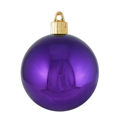 Christmas by Krebs 8ct Vivacious Purple Shatterproof Shiny Christmas Ball Ornaments 3.25" (80mm)