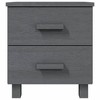vidaXL Bedside Cabinets HAMAR 2 pcs Dark Gray 15.7 in.x13.8 in.x17.5 in. Solid Wood - 4 of 4
