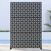 Dovelina Metal Outdoor Privacy Screen Freestanding Patio Decorative Screens - 72"x47", Black, Danie - 2 of 4
