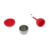 Unique Bargains Tea Infuser Snowman Tea Infuser Hand Wash Only Style Silicone Stainless Steel Red 2.17"x6.1" 1Set - 4 of 4