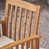 Casa 3pc Acacia X Leg Bistro Dining Sett  Teak/Cream - Christopher Knight Home - 3 of 4