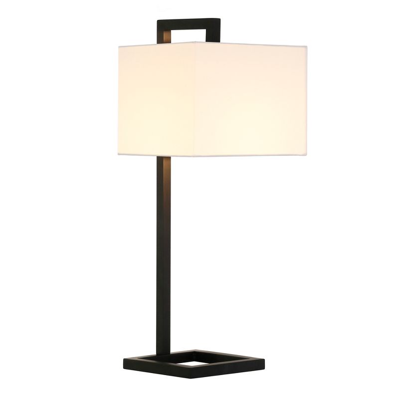 Hampton & Thyme 26" Tall Table Lamp with Rectangle Fabric Shade, 4 of 10