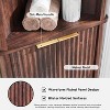 SinCiDo 68" Tall Corner Cabinet with Modern Fluted Design, Adjustable Shelves & Curved Profile for Bathroom, Living Room, Kitchen - 3 of 4
