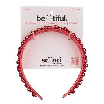 scünci be-ü-tiful Bead Embellished Headband - Coral