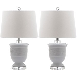 Shoal Table Lamp (Set of 2) - 23 Inch Height - LIT4252 - White - Safavieh - 1 of 4