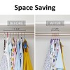 VECELO 30/50/60/100 pk Velvet Clothes Hangers Non Slip & Space-Saving Clothes Hangers with Finger Clips & Tie Rack 9 Color - 4 of 4