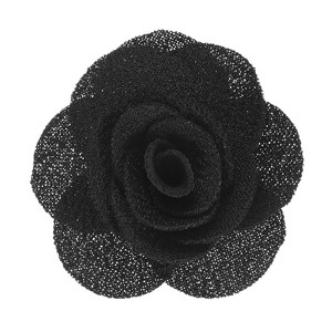 Unique Bargains Silk Alloy Camellia Flower Brooch Lapel Pin for Men Women Suit 2 x 1.3 inch 1 Pc - 1 of 4
