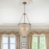 LLHZSY 17 7/10" 4-Light Basket Crystal Chandelier, Vintage Cage Pendant Light Fixture, E12 Socket - 2 of 4