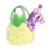 Aurora Small Pineapple Giraffe Fancy Pals Fashionable Stuffed Animal Purple 8" - 2 of 4