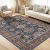 Area Rug for Living Room Bedroom Distressed Oriental Office Carpet Low Pile Neutral Soft Nursery Carpet Non Slip Washable Vintage Farmhouse Area Rug - 2 of 4