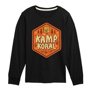Boys' - SpongeBob SquarePants - Kamp Koral Kamp Koral Badge Long Sleeve Graphic T-Shirt - 1 of 4