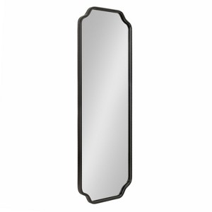 Kate & Laurel All Things Decor 18"x48" Plumley Framed Wall Mirror Black: Scallop Corner, Wall Mount - 1 of 4