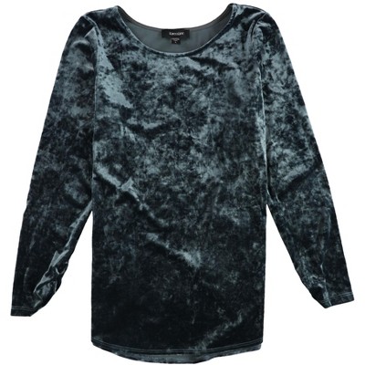 Karen Kane Womens Crushed Velvet Pullover Blouse