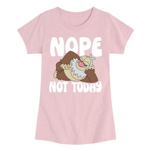 Girls' - Pokémon - Nope Not Today Slaking Fitted Short Sleeve Graphic T-Shirt - 1 of 3