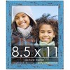 PosterPalooza | Photo Size Shabby Chic Blue Picture Frame - UV Acrylic, Foam Board Backing, Hanging Hardware - 2 of 4