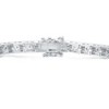 Guili Sterling Silver Link Bracelet with Clear Round and Blue Baguette CZ in Green or Blue—Dazzling, Versatile, and Stylish for Any Look. - 2 of 3