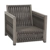 Cesicia 29'' x 32.9'' x29.3'' in Gray Modern Aluminum Armchair, Single Sofa with Woven Rattan Seat &Cushion For Garden, Poolside, Balcony - 2 of 4