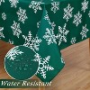 Christmas Tablecloth 60 x 84 Inch, Christmas Table Cloths for Rectangle Tables Winter Tablecloth, Xmas Blue Snowflakes Christmas Decorations - 4 of 4