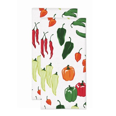 2pk Pepper Pattern Kitchen Towel - MU Kitchen