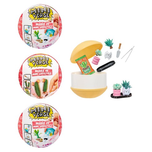 Mga's Miniverse Make It Mini Lifestyle Series 1 Succulents Mini  Collectibles 3pk : Target