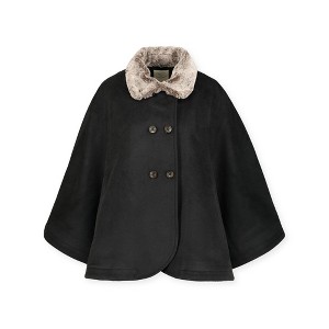 Hope & Henry Womens' Button Front Cape with Trim - 1 of 3