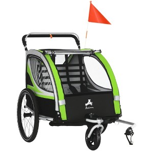 Aghana Digitals 2-in-1 Kids Bike Trailer & Stroller, 2-Seater Toddler Wagon with Storage, - 1 of 4