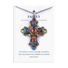Anna-Kaci Silver Tone Stained Glass Rhinestone Pendant Fashion Necklace Gift Message Card Envelope Jewelry Gifts - 2 of 4