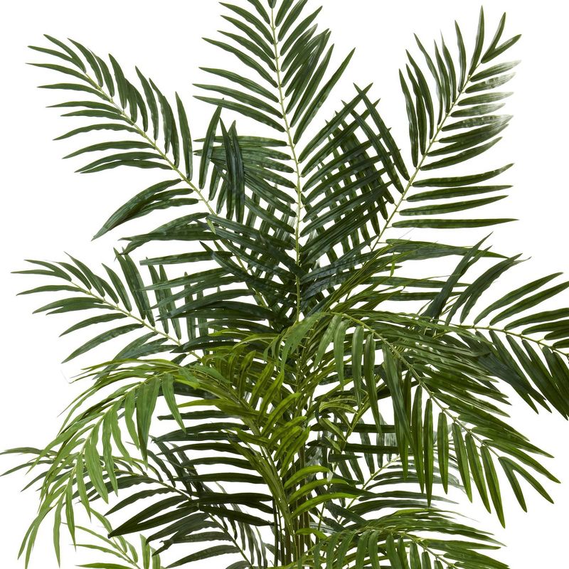 72&#34; Artificial Areca Palm Tree in Pot Black - Nearly Natural, 3 of 7