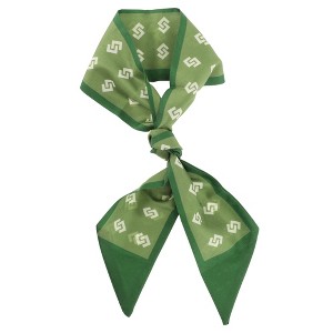 Unique Bargains Women's Fashion Scarf Headband Green Beige 1 Pc - 1 of 4